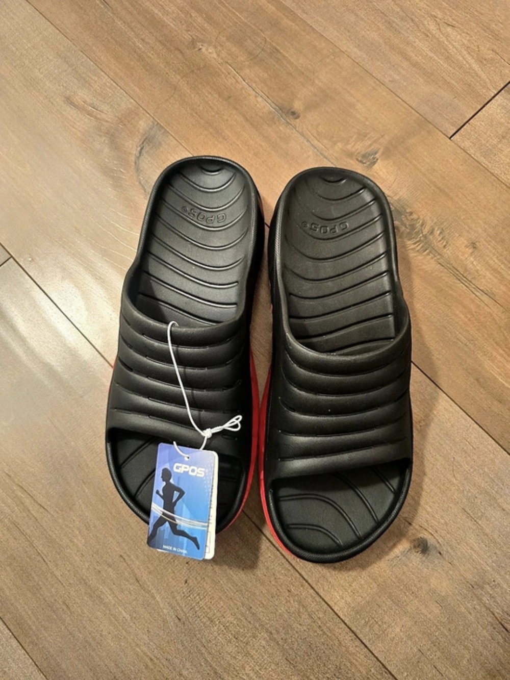 GPOS Mens Sport Recovery Sandals Plantar Fasciitis Arch Support Thick Cushion